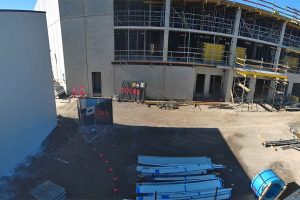 180-degree timelapse image of the Storage King St Albans construction site in August 2026